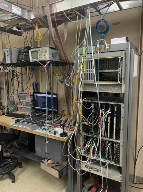 KLM electronics test bench