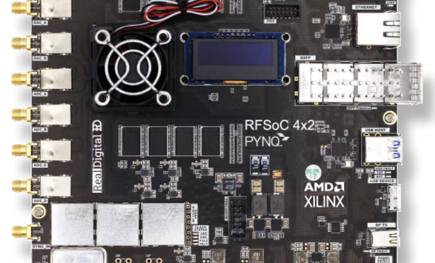 RFSoC 4x2 board for fast waveform digitization and FPGA development