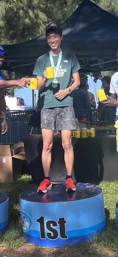 Keisuke Yoshihara after a race in Hawaii